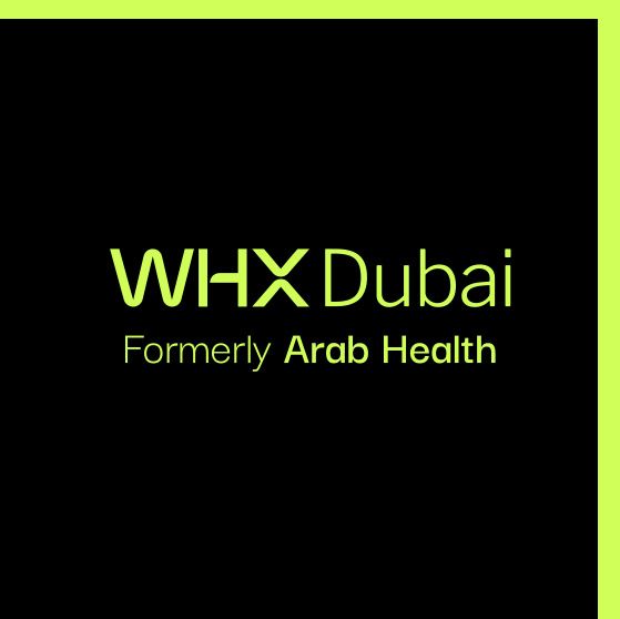 งาน World Health Expo Dubai 2026 (WHX Dubai) เป็นงานแสดงสินค้าและประชุมด้านสุขภาพที่ใหญ่ที่สุดในตะวันออกกลาง เดิมชื่อ Arab Health โดยงานปี 2569 จะจัดขึ้นระหว่างวันที่ 9–12 กุมภาพันธ์ 2569 ณ Dubai Exhibition Centre (DEC) เมือง Expo City Dubai พร้อมกับงาน WHX Labs Dubai (เดิมคือ Medlab Middle East) ซึ่งจัดที่ Dubai World Trade Centre ระหว่างวันที่ 10–13 กุมภาพันธ์ 2569