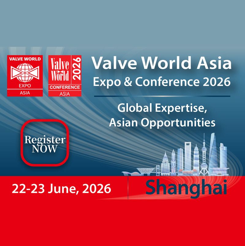 The Valve World Expo Asia 2026 will take place from June 22–23, 2026 at the Shanghai New International Expo Centre (SNIEC), Hall E1. Organized by KCI Publishing, the event is Asia’s premier platform for manufacturers, suppliers, and users of industrial valves and flow control systems.