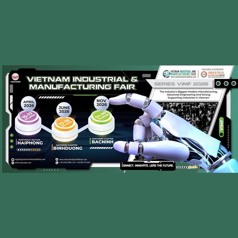 The Vietnam Industry & Manufacturing Fair (VIMF) Hai Phong 2026 will take place from April 15–17, 2026 at the Viet Tiep Cultural Center, Hai Phong City, a key industrial hub in Northern Vietnam. The exhibition will bring together leading manufacturers, suppliers, and technology providers in machinery, automation, 