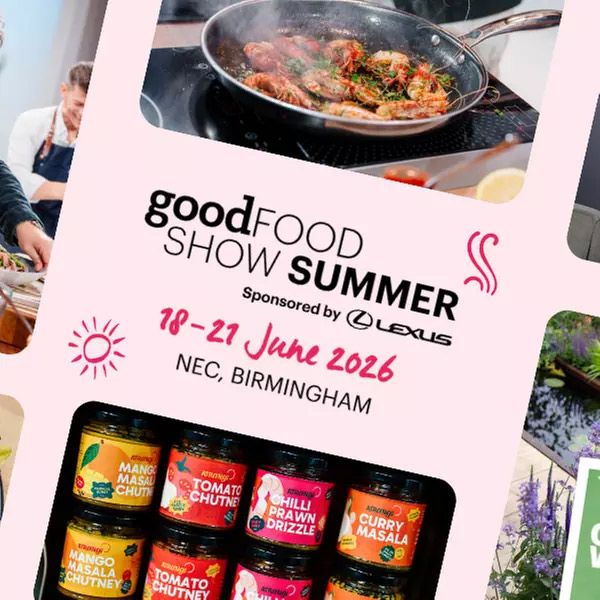 The Good Food Show Summer 2026 runs from 18–21 June 2026 at the NEC Birmingham, UK, organized by Immediate Live. It is the ultimate foodie day out, combining live cooking demonstrations, celebrity chef appearances, artisan shopping, and interactive workshops. Featured chefs include James Martin, Si King (Hairy Bikers), John Torode MBE, Lisa Faulkner, and Gennaro Contaldo, alongside new special guests Joanna Page, Angellica Bell, Gregg Rutherford, and The Fletchers.