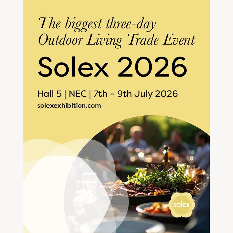 The SOLEX – Summer Outdoor Living Exhibition 2026 will take place from July 7–9, 2026 at Hall 5, NEC Birmingham, UK, organized by the Leisure & Outdoor Furniture Association (LOFA). It is the UK’s premier trade show dedicated to outdoor living, showcasing the latest in garden furniture, barbecues, outdoor lighting, and lifestyle accessories.