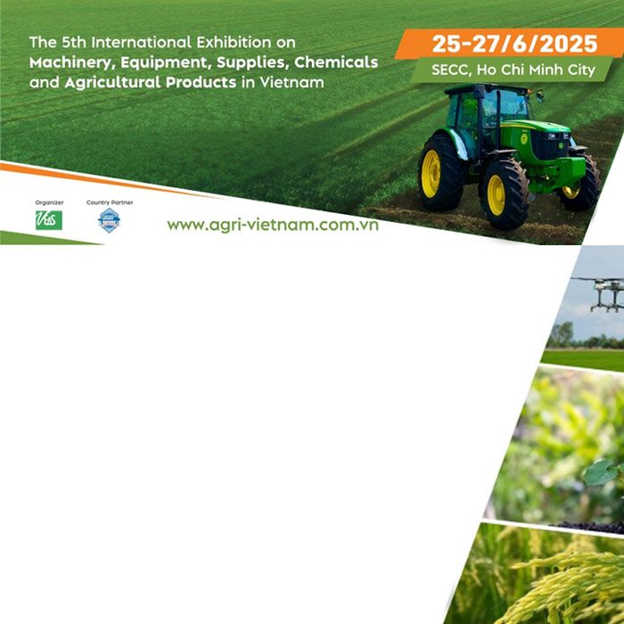 Agri Vietnam 2025 -  The 5th International exhibition on Agricultural Machinery, Tech, Chemicals and Production in Vietnam will take place at Saigon Exhibition and Convention Center, HCMC,