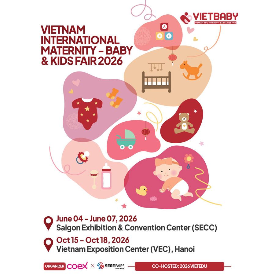 The VIETBABY FAIR 2026 will be held from June 4–7, 2026 at the Saigon Exhibition & Convention Center (SECC), Ho Chi Minh City, Vietnam. It is the country’s largest maternity, baby, and kids trade show, featuring 250 brands from 15 countries and more than 250 booths.