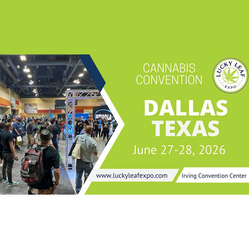 The Lucky Leaf Expo Dallas 2026 will be held June 27–28, 2026 at the Irving Convention Center, Dallas, Texas. It is one of the largest cannabis, hemp, and CBD trade shows in the U.S., designed as a B2B and B2C platform for growers, processors, manufacturers, wholesalers, retailers, attorneys, and medical professionals.