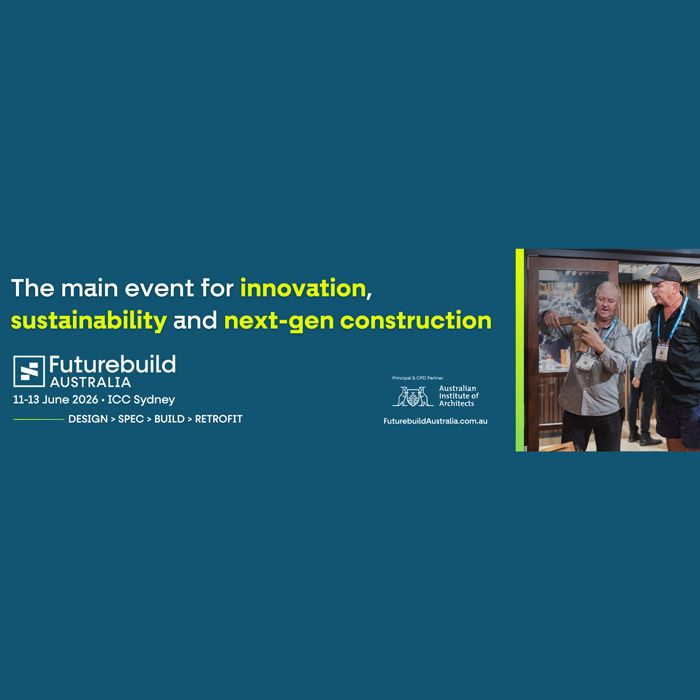 Futurebuild Australia 2026 จะจัดขึ้นระหว่างวันที่ 11–13 มิถุนายน 2026 ณ ICC Sydney ถือเป็นเวทีระดับประเทศสำหรับผู้ที่ออกแบบ บริหาร และก่อสร้างอาคารรุ่นใหม่ โดยได้รับการสนับสนุนจาก Australian Institute of Architects ภายในงานจะมีผู้แสดงสินค้าหลายร้อยราย นำเสนอวัสดุ ระบบ และโซลูชันที่ช่วยเพิ่ม ประสิทธิภาพ ความปลอดภัย และความยั่งยืน เหมาะสำหรับ สถาปนิก ผู้จัดการโครงการ วิศวกร ผู้พัฒนาอสังหาริมทรัพย์ และผู้จัดซื้อ ที่ต้องการเข้าถึงผู้มีอำนาจตัดสินใจในโครงการก่อสร้างทั่วประเทศ