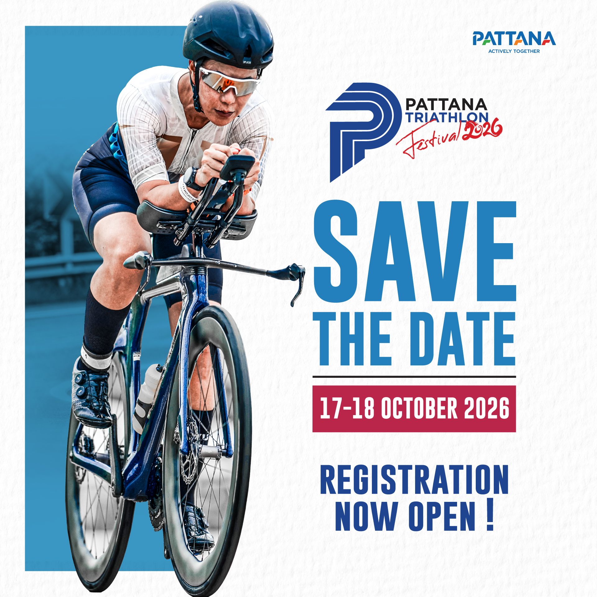 The Pattana Triathlon Festival 2026 will be hosted at Pattana Sports Resort, Chonburi, Thailand, on October 17–18, 2026. The event features multiple race formats including Standard Distance, Sprint Distance, and Team Relay, making it accessible to elite a