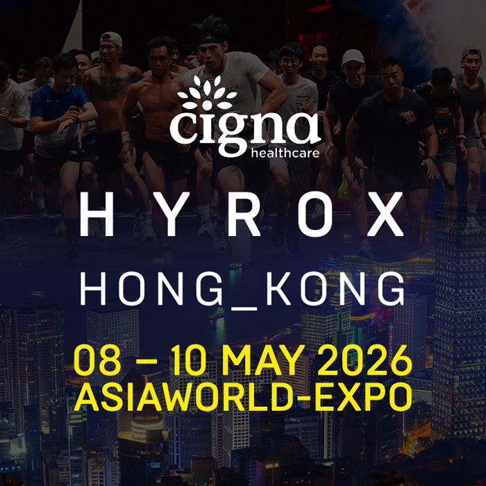 Cigna Healthcare HYROX Hong Kong 2026 will take place May 8–10, 2026 at AsiaWorld-Expo, Chek Lap Kok, Hong Kong. It is part of the HYROX World Series of Fitness Racing, featuring 8 x 1 km runs combined with 8 workout stations, with divisions for solo, doubles, and relay teams
