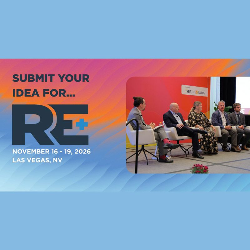 งาน RE+ 2026 จัดขึ้นระหว่างวันที่ 16–19 พฤศจิกายน 2026 ที่ Las Vegas Convention Center โดยมีการรวมตัวของผู้เชี่ยวชาญด้านพลังงานสะอาดจากทั่วโลก ครอบคลุมทั้งพลังงานแสงอาทิตย์ การจัดเก็บพลังงาน ลม โครงสร้างพื้นฐานยานยนต์ไฟฟ้า ไฮโดรเจน เซลล์เชื้อเพลิง ไมโครกริด และชีวมวล