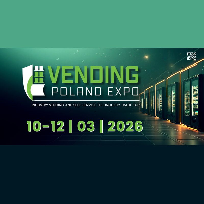 The Industry Vending and Self-Service Technology Trade Fair 2026 will take place on March 10–12, 2026 at PTAK Warsaw Expo, Poland. Organized under the Vending Poland Expo, it is a premier international event showcasing vending machines, self-service kiosks, micro-markets, cashless payment systems, IoT, and AI-driven retail solutions.