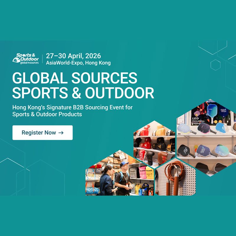 The Global Sources Sports & Outdoor 2026 exhibition is scheduled for April 27–30, 2026 at AsiaWorld-Expo, Hong Kong. As part of Global Sources Phase 3, it is recognized as a prestigious trade fair specializing in sports and outdoor products.