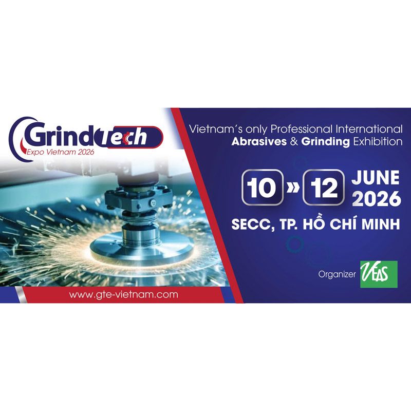 The Grind Tech Expo 2026 – Vietnam is designed as a regional hub for grinding and abrasive technologies, bringing together manufacturers, engineers, distributors, and industrial professionals. Exhibits will cover grinding machines, abrasive materials, repair and reconstruction tools, polishing systems, and industrial applications across construction, automotive, aerospace, and heavy machinery sectors.