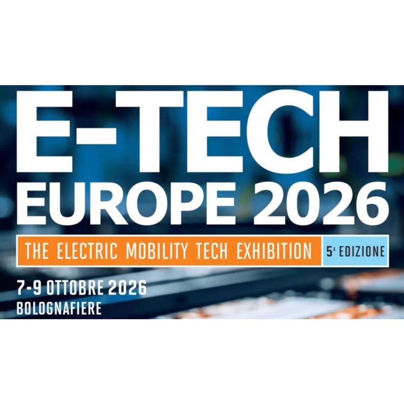 The E-TECH EUROPE 2026 exhibition will be held from October 7–9, 2026 at the Bologna Exhibition Centre, Italy, spanning over 23,000 m². Organized by A151 Srl – Fiere, the event is dedicated to advanced batteries, e-mobility technologies, and sustainable production & recycling solutions for automotive, transportation, and industrial electric vehicles.