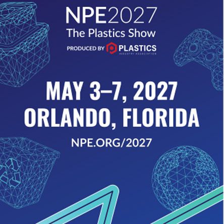 The NPE2027 – The Plastics Show will take place on May 3–7, 2027 at the Orange County Convention Center in Orlando, Florida. Organized by the Plastics Industry Association (PLASTICS), it is the largest plastics trade show in the Americas, held every three years.
