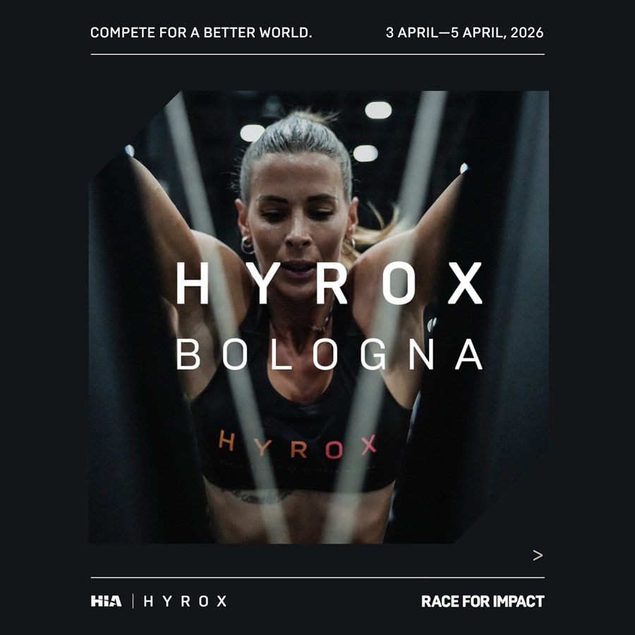The HYROX Bologna 2026 will take place from April 4–6, 2026 at Rotonda Dante Canè, Bologna, Italy. It combines an 8 km run with 8 workout stations, including SkiErg, Sled Push, Sled Pull, Burpee Broad Jumps, Rowing, Farmers Carry, Sandbag Lunges, and Wall Balls.