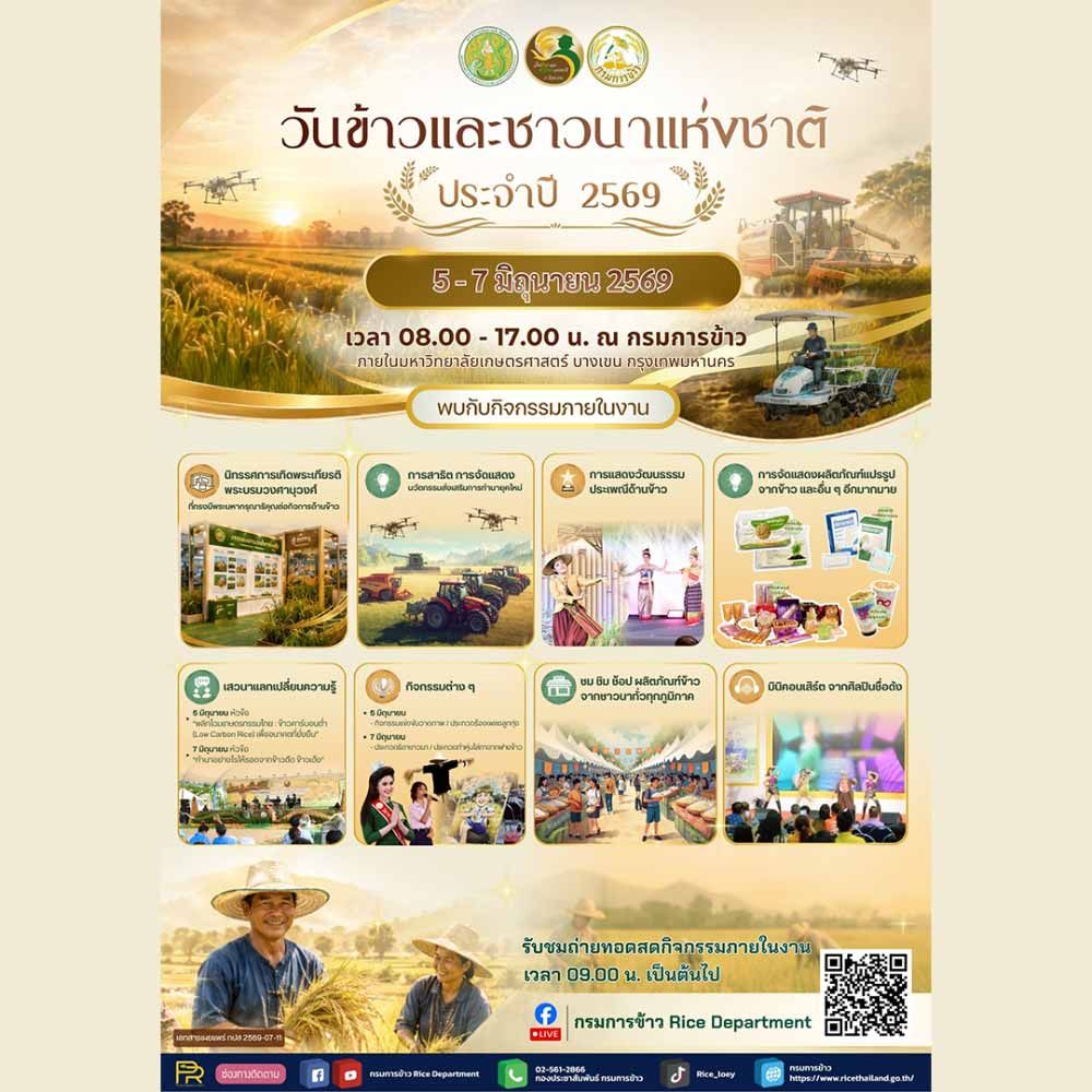 วันข้าวและชาวนาแห่งชาติ ประจำปี 2569
