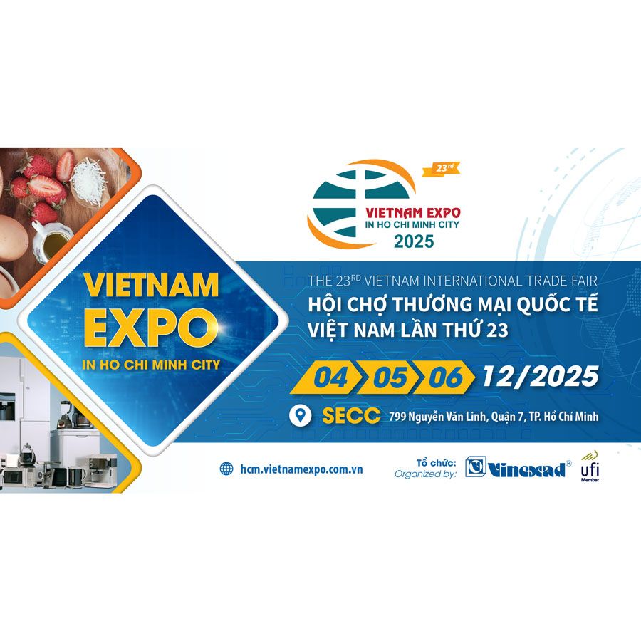 งาน Vietnam Expo 2025 ณ เมืองโฮจิมินห์ เป็นงานแสดงสินค้าและการค้าระหว่างประเทศที่ใหญ่ที่สุดในภาคใต้ของเวียดนาม จัดโดย VINEXAD – Vietnam National Trade Fair & Advertising JSC