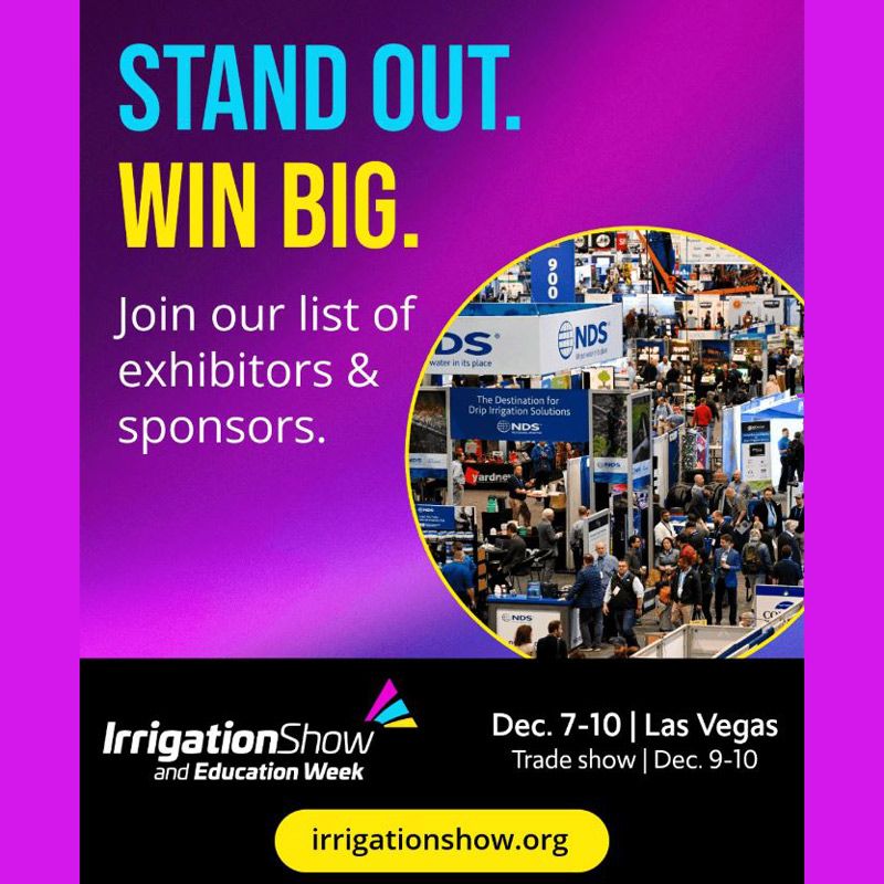 The Irrigation Association Expo 2026, also known as the Irrigation Show & Education Week, is scheduled for December 8–11, 2026 at the Las Vegas Convention Center (3150 Paradise Rd, Las Vegas, NV). Organized by the Irrigation Association, this annual event is recognized as the largest global trade show for irrigation professionals.