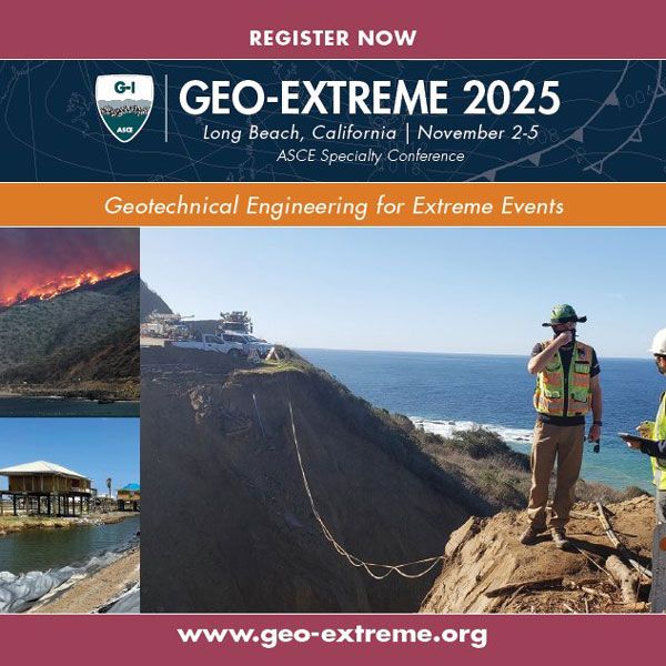 งาน Geo-Extreme 2025 เป็นการประชุมวิชาการระดับนานาชาติด้านวิศวกรรมธรณีเทคนิคเพื่อรับมือกับภัยพิบัติและเหตุการณ์สุดขั้ว จัดขึ้นระหว่างวันที่ 2–5 พฤศจิกายน 2025 ณ Long Beach Convention Center เมืองลองบีช รัฐแคลิฟอร์เนีย ประเทศสหรัฐอเมริกา โดยจัดโดย Geo-Institute แห่ง ASCE