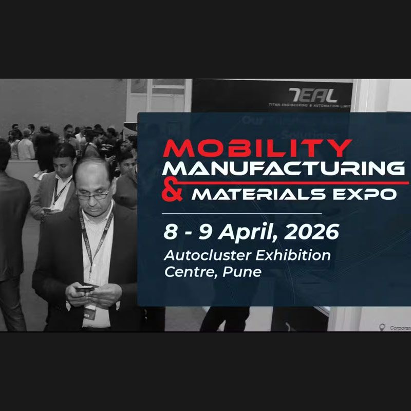 The Mobility Manufacturing & Materials Expo 2026 (3ME) will be held from April 8–9, 2026 at the Auto Cluster Exhibition Centre, Pune. It is a pure-play B2B exhibition designed to connect OEMs, Tier 1/2 suppliers, automotive, aerospace, defense, and EV players with technology providers and innovation leaders.