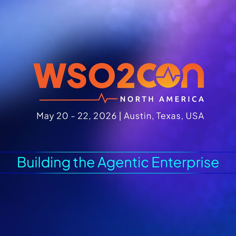 The WSO2Con North America 2026 will take place from May 20–22, 2026 at the Hyatt Regency Austin, Texas, USA, under the theme “Building the Agentic Enterprise”. The conference focuses on how enterprises can leverage automation, AI, and WSO2’s technologies to build adaptive, future-ready organizations.