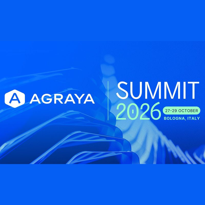 The Agraya Summit 2026 will take place October 27–29, 2026 at the Bologna Congress Center, Bologna, Italy. It is a global gathering designed to drive systemic change in agriculture by connecting stakeholders across the value chain, including farmers, cooperatives, retailers, researchers, and technology providers.