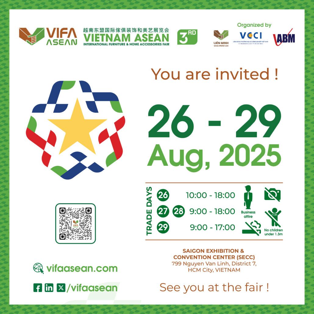 VIFA ASEAN 2025, the premier export-import furniture fair in the South East Asia region, will be held from August 26-29, 2025 at SECC