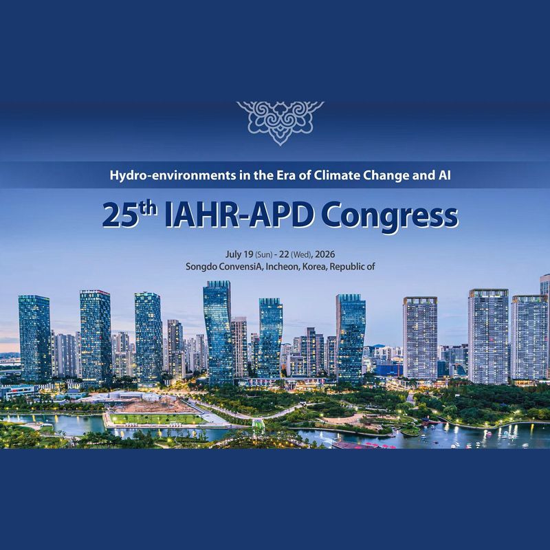 The 25th IAHR‑APD Congress will be held July 19–22, 2026 at Songdo ConvensiA, Incheon, Korea. Organized by the International Association for Hydro‑Environment Engineering and Research – Asia and Pacific Division, it is a premier platform for researchers, engineers, and policymakers to address challenges in water environments under climate change and AI.