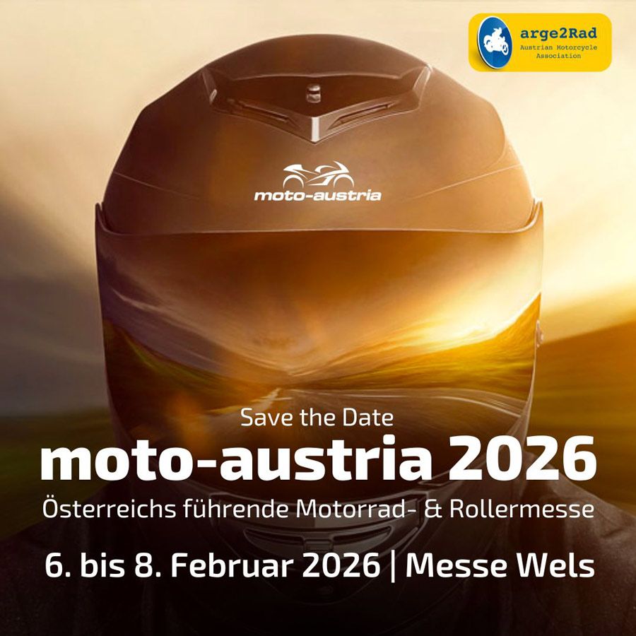Moto-Austria 2026 will take place from February 6–8, 2026 at Messe Wels, Austria, bringing together the entire motorcycle and scooter world under one roof. With 205 exhibitors and more than 640 bikes on display, the event showcases the latest models, innovative accessories, riding gear, and service solutions. 