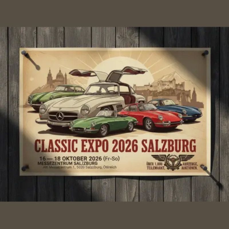 Classic Expo 2026 Salzburg will be held from October 16–18, 2026 at the Salzburg Exhibition Center (Messezentrum Salzburg). Celebrating its 21st edition, the event has become one of Europe’s most important gatherings for vintage car enthusiasts, collectors, and industry professionals.
