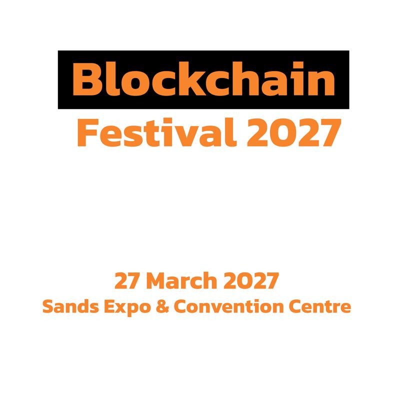 The Blockchain Festival 2027 Singapore will be held on March 27, 2027, from 10:00 AM to 8:00 PM at the Sands Expo & Convention Centre, Singapore, organized by FINEXPO.