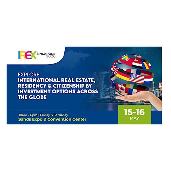 he IREX 2026 Singapore – International Real Estate & Immigration Show will be held from April 18–19, 2026 at Marina Bay Sands Expo & Convention Centre, Singapore, organized by GMN Roadshows & Events.