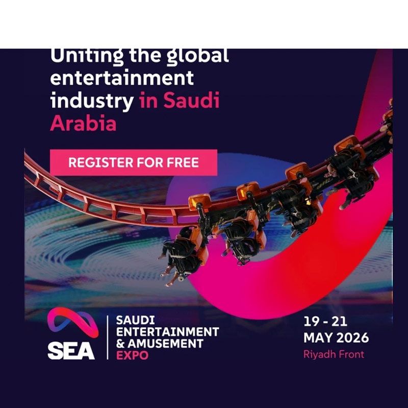 The Saudi Entertainment & Amusement Expo (SEA Expo) 2026 will be held from May 19–21, 2026 at the Riyadh Front Exhibition & Conference Centre. Organized by Informa Markets with support from the General Entertainment Authority (GEA), SEA Expo is the largest trade show for entertainment, amusement, and leisure in Saudi Arabia and the Middle East.