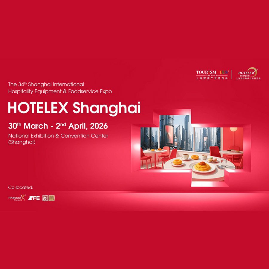 งาน Hotelex Shanghai 2026 เป็นงานแสดงสินค้าโรงแรมและบริการอาหารที่ใหญ่ที่สุดในเอเชีย จัดขึ้นเป็นครั้งที่ 34 ระหว่างวันที่ 30 มีนาคม – 2 เมษายน 2569 ณ ศูนย์แสดงสินค้าแห่งชาติ (NECC) เขตหงเฉียว เมืองเซี่ยงไฮ้ โดยมีพื้นที่จัดแสดงรวมกว่า 400,000 ตารางเมตร และผู้แสดงสินค้ากว่า 3,000 ราย