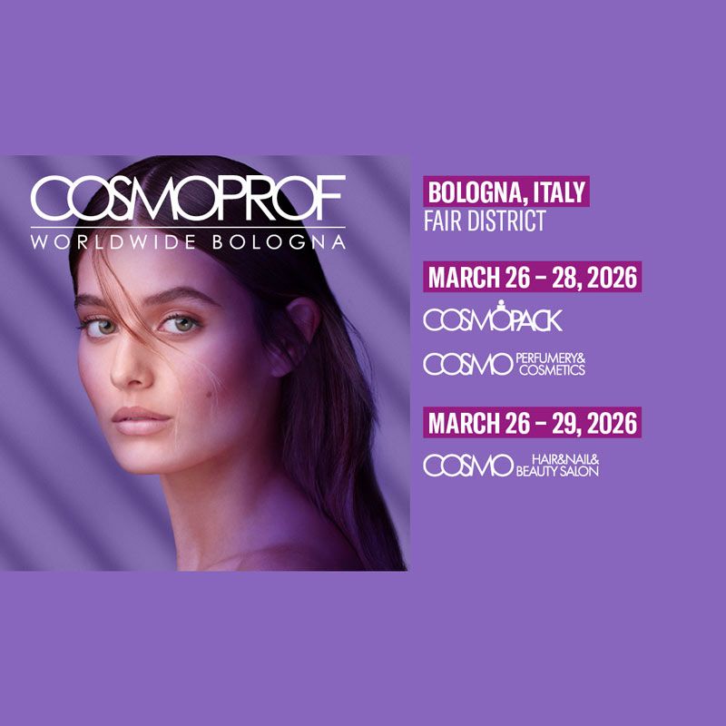 Cosmoprof Worldwide Bologna 2026 งานแสดงสินค้าด้านความงามระดับโลกที่ใหญ่ที่สุด จัดขึ้นเป็นครั้งที่ 57 โดยรวบรวมผู้เชี่ยวชาญในอุตสาหกรรมความงามจากทั่วโลก ครอบคลุมตั้งแต่ต้นน้ำถึงปลายน้ำ ทั้งวัตถุดิบ บรรจุภัณฑ์ การผลิต ไปจนถึงผลิตภัณฑ์สำเร็จรูปและบริการสำหรับมืออาชีพ