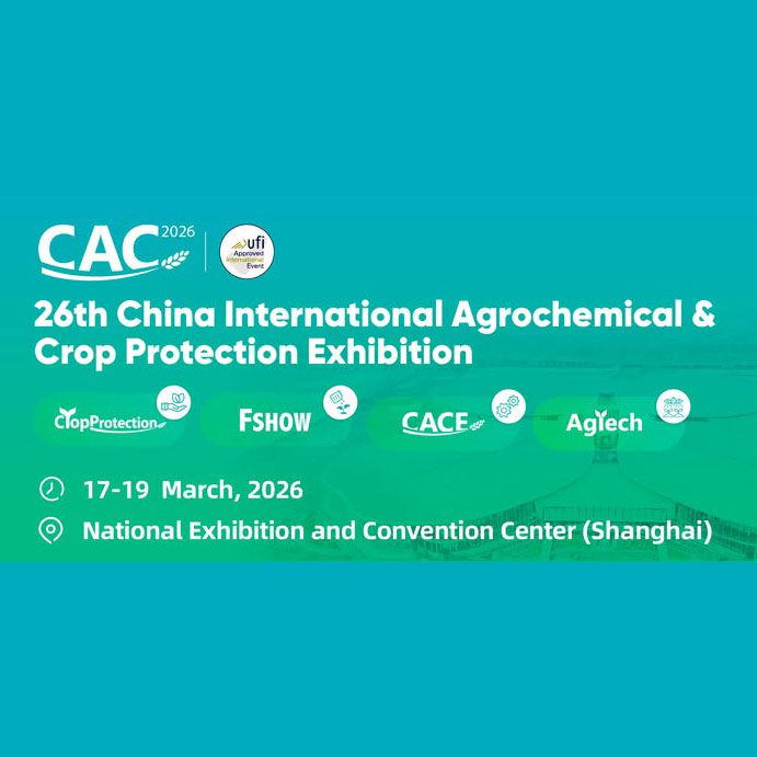 CAC SHOW 2026 จะจัดขึ้นระหว่างวันที่ 17–19 มีนาคม 2569 ณ National Exhibition and Convention Center (NECC) เซี่ยงไฮ้ ประเทศจีน จัดโดย CCPIT Sub‑Council of Chemical Industry งานนี้เริ่มครั้งแรกในปี 1999 และได้รับการรับรองจาก UFI ตั้งแต่ปี 2012 ถือเป็น งานมหกรรมอุตสาหกรรมเกษตรเคมีและการปกป้องพืชผลที่ใหญ่ที่สุดในโลก