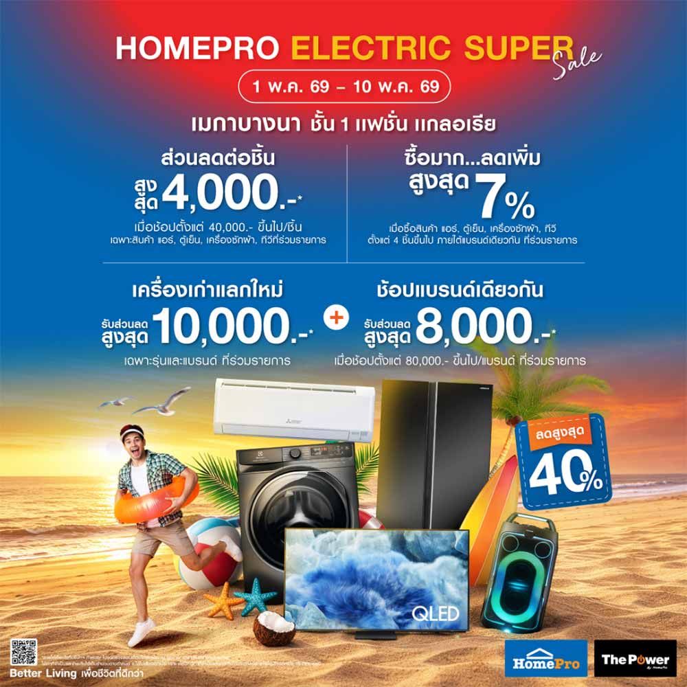 Homepro Electric Super Sale @ Megabangna