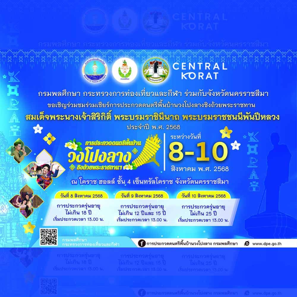 การประกวดดนตรีพื้นบ้านวงโปงลาง ชิงถ้วยพระราชทานฯ